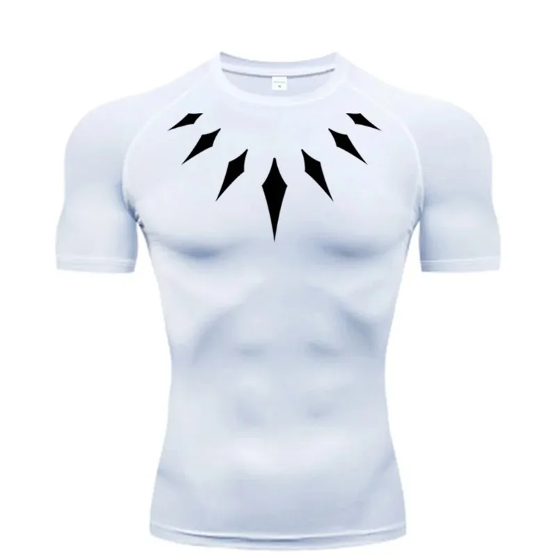 Men's Compression Shirt Gym Sport Quick Dry Gym T-Shirts Fitness Sweat-Resistant Undershirts Elasticity Tops Tees Summer Male