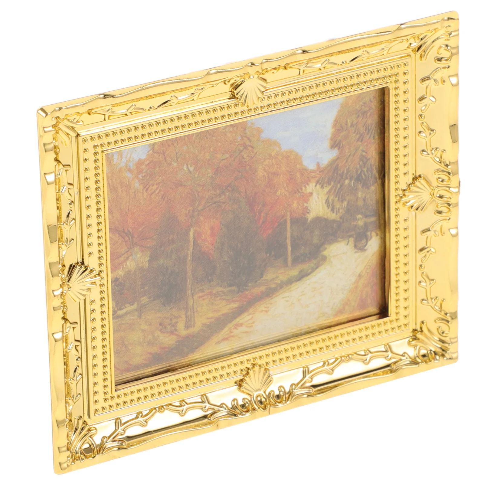 Miniature Oil Painting Frame 10 Famous Replicas Dollhouse Decoration Resin Model Accessories Lifelike Mini Painting Small