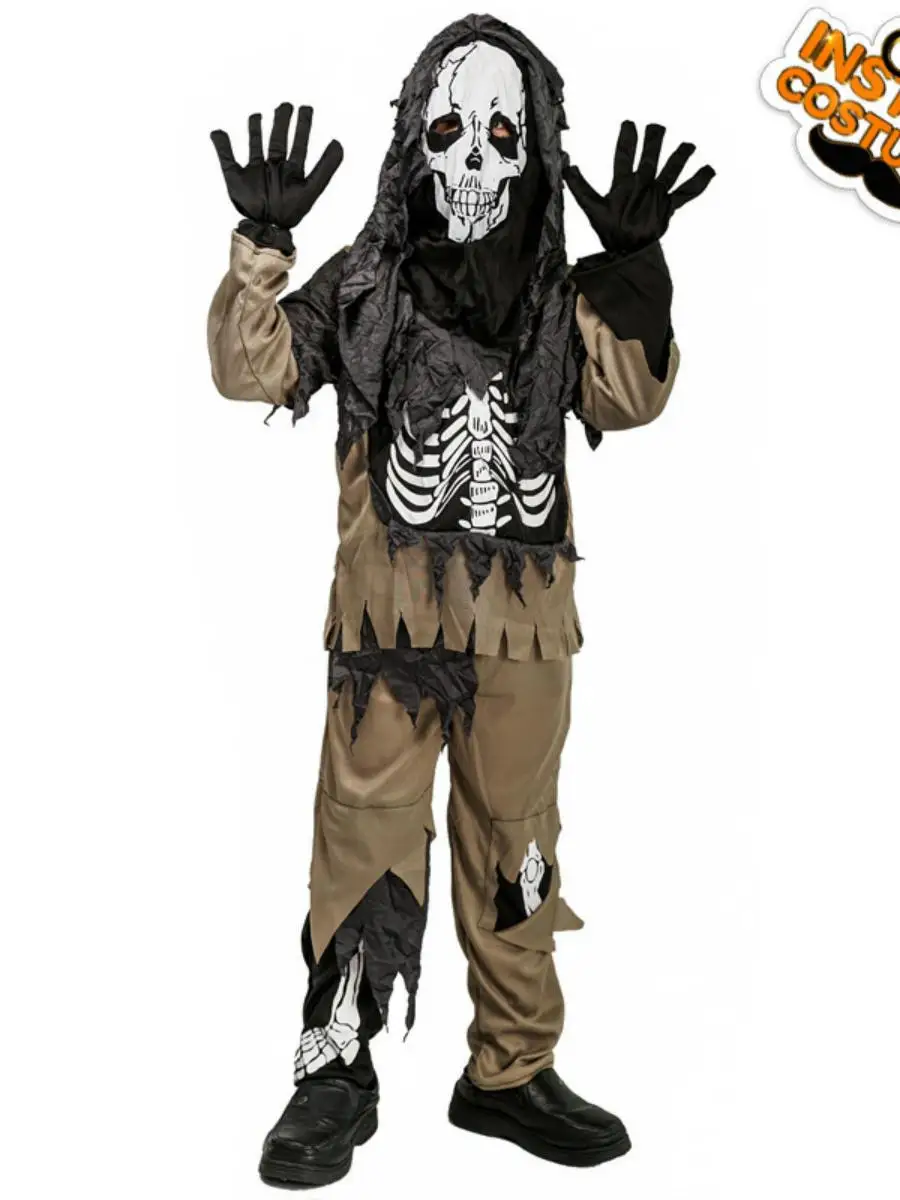 

Хэллоуин для мальчиков, костюм ужасов со скелетом eup Par, сценический костюм, костюм для косплея, материал из полиэстера, одежда для танцевальных выступлений
