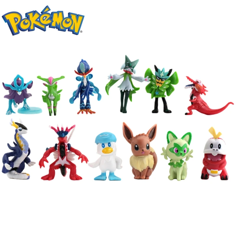 

Pokemon Anime Character Model Cartoon Pikachu Eevee Desktop Decoration Ornaments Cute Figures Children's Toys Birthday Gifts