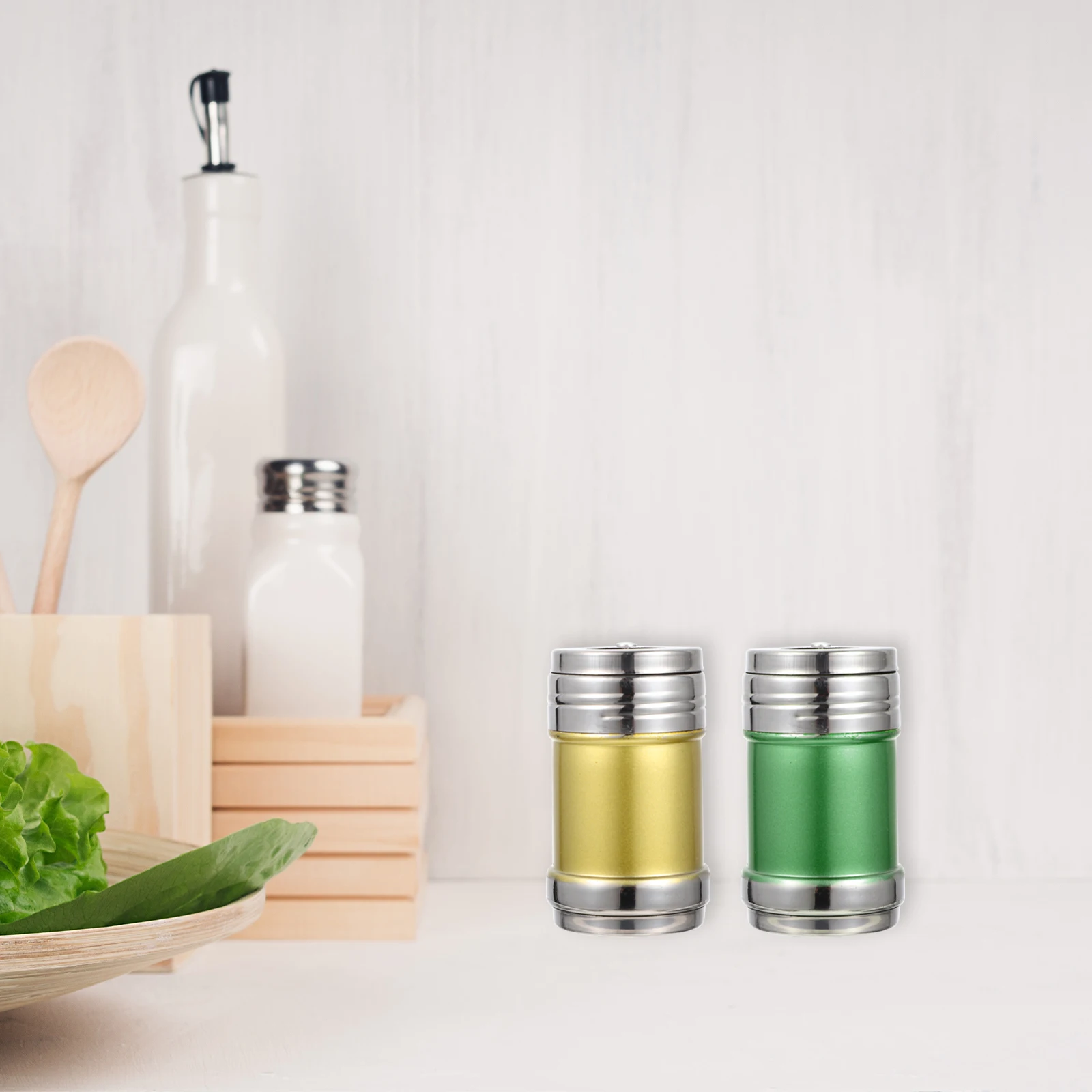 

Stainless Steel Seasoning Jar Salt Pepper Shakers Spice Bottle Kitchen Supplies Corrosion Resistant Easy Clean Household Tools