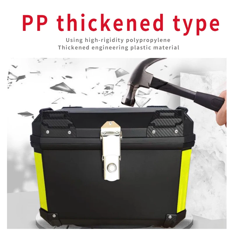 Universal 45L/57L Motorcycle Helmet Box Top Tail Rear Luggage Storage Tool Cases AntiDrop Shock Waterproof Motorbike Travel Box image 2