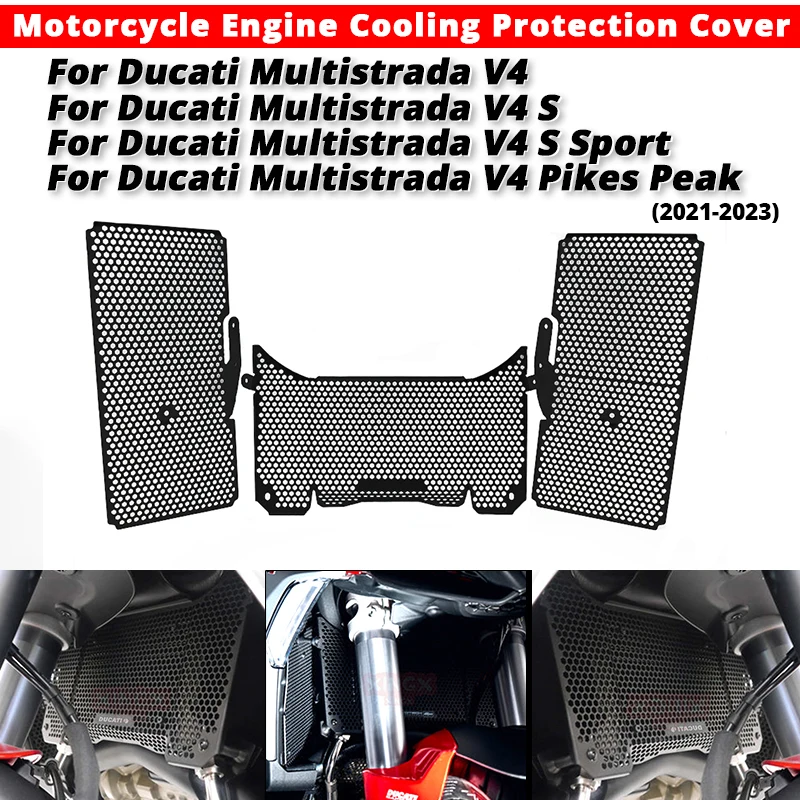 

For Ducati Multistrada V4 V4 S Multistrada V4 S Sport Multistrada V4 Pikes Peak 2021-2025 Motorcycle Radiator Grill Guard Cover