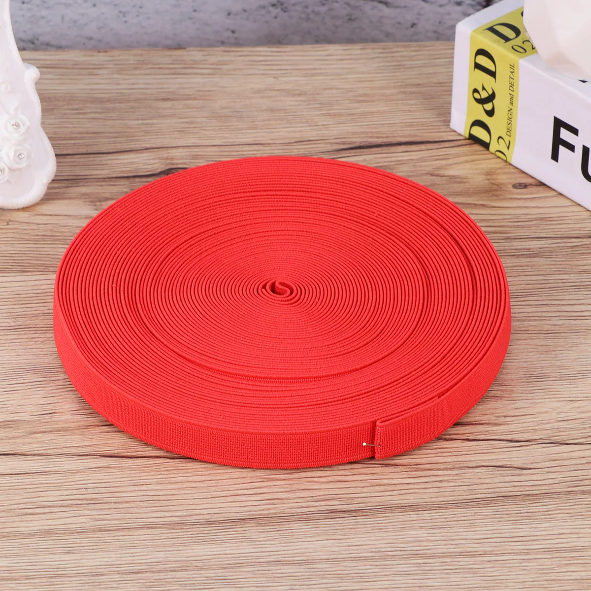 

Shoes Elastic Band 1.5cm 16M Roll DIY Accessories Supplies Thickened Plain Red Comfortable Feeling Gift Shoes Elastic Band