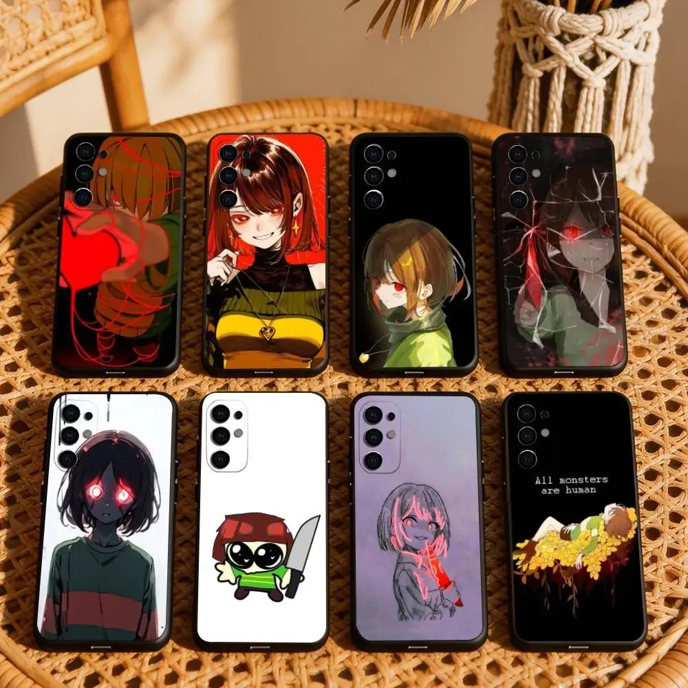 Game U-Undertale C-Chara  Phone Case For Samsung S25,S24,S21,S22,S23,S30,Ultra,S20,Plus,Fe,Lite,Note,10,Black Cover