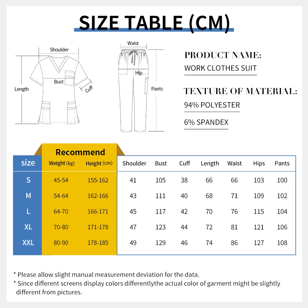مرونة الخامس الرقبة قصيرة الأكمام بلايز السراويل دعوى غرفة العمليات الجراحية موحدة بالجملة الأسنان البيطرية فرك مجموعة زي العمل