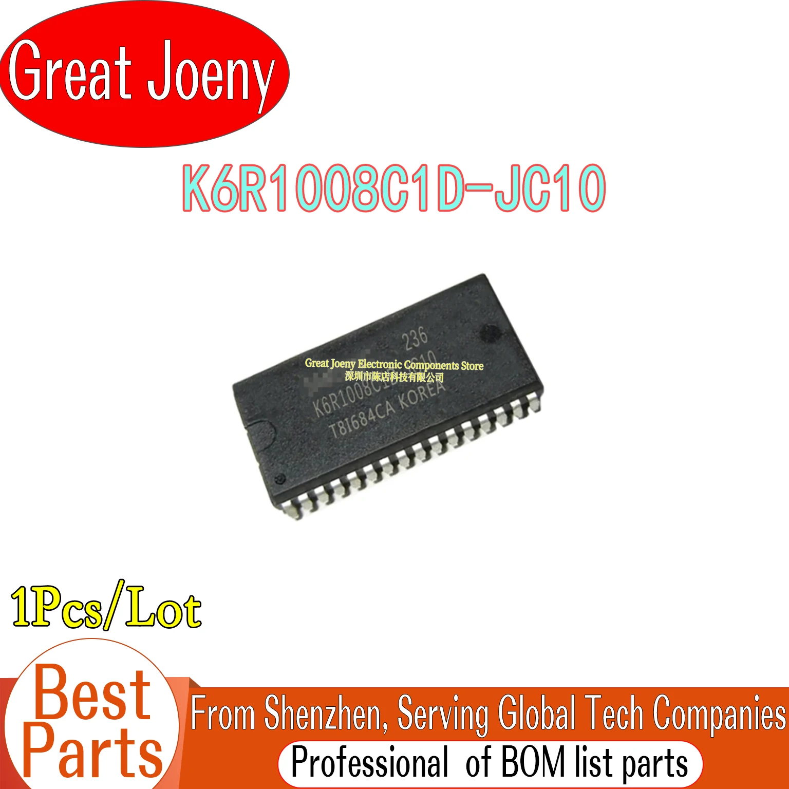 

100% New Original K6R1008C1D K6R1008C1D-JC10 IC Chipset SOJ-32