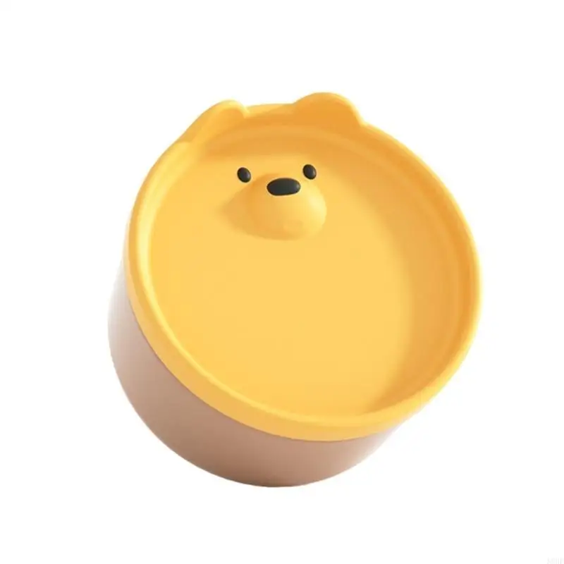 

K8GF Baby Utensils Soft Baby Bowl Baby Complementary Bowl Cartoon Bear Bowl for Kid Children Silicone Bowl