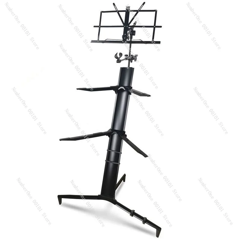 Keyboard Stand Aluminum Alloy Double Layer Piano Stand Universal Electronic Keyboard Stand With Music Holder