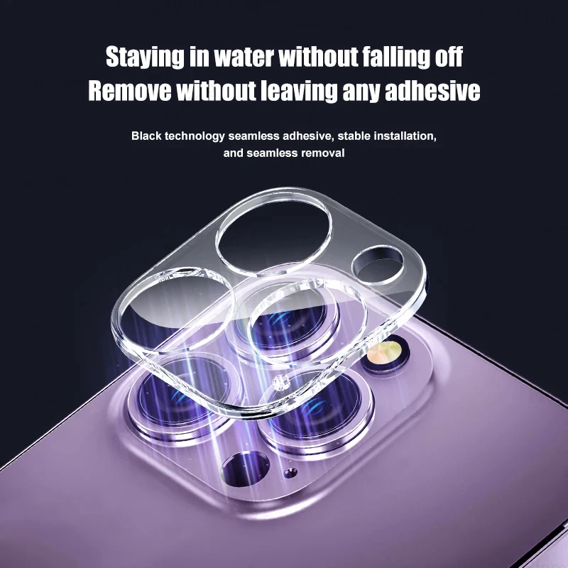 واقي لعدسة الكاميرا لهاتف آيفون ، زجاج مقسى واقي شفاف ، غطاء كامل ، آيفون 15 برو ماكس 16 14 13 12 11 ميني بلس ، 3