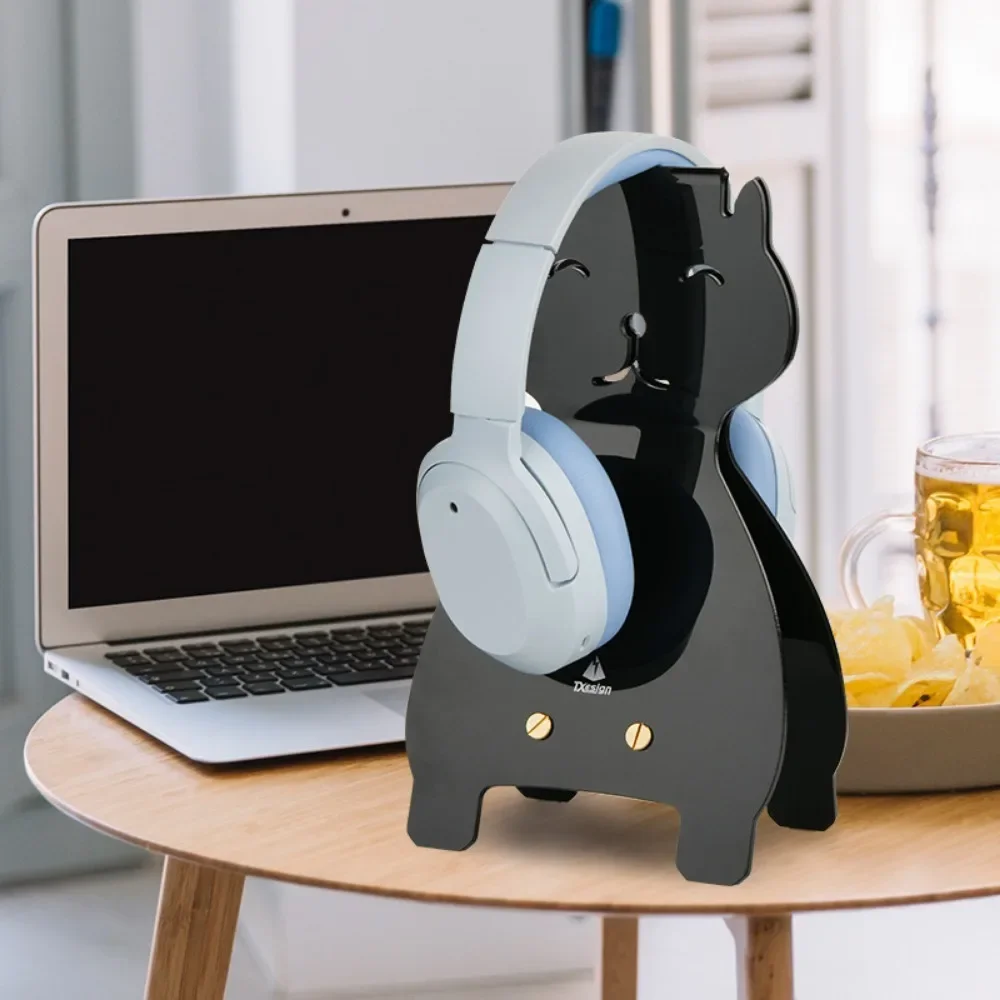 Soporte bonito para auriculares, soporte de escritorio con forma de animal, colgador para auriculares, pantalla Universal Simple para auriculares para el hogar