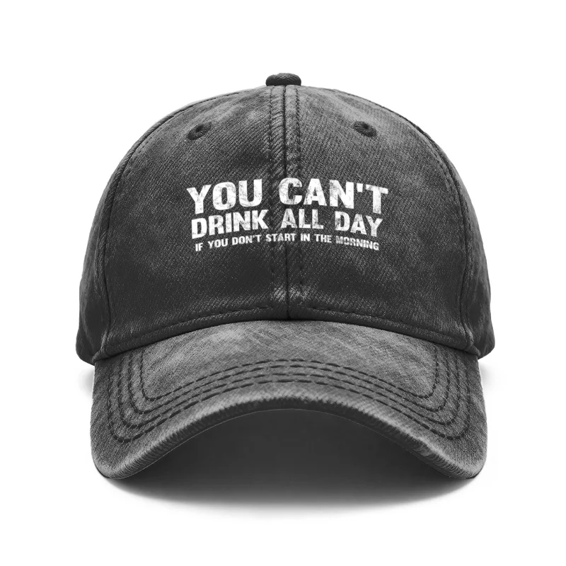 1 Piece Vintage Washed Baseball Cap with a Fun Slogan 