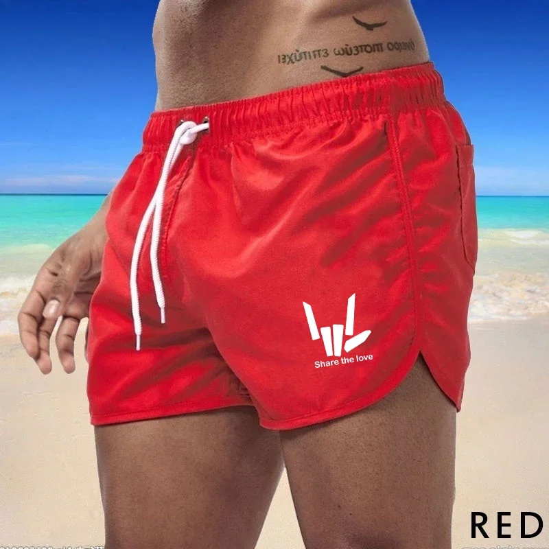 Trendy 2025 summer beach shorts swim shorts fitness pants