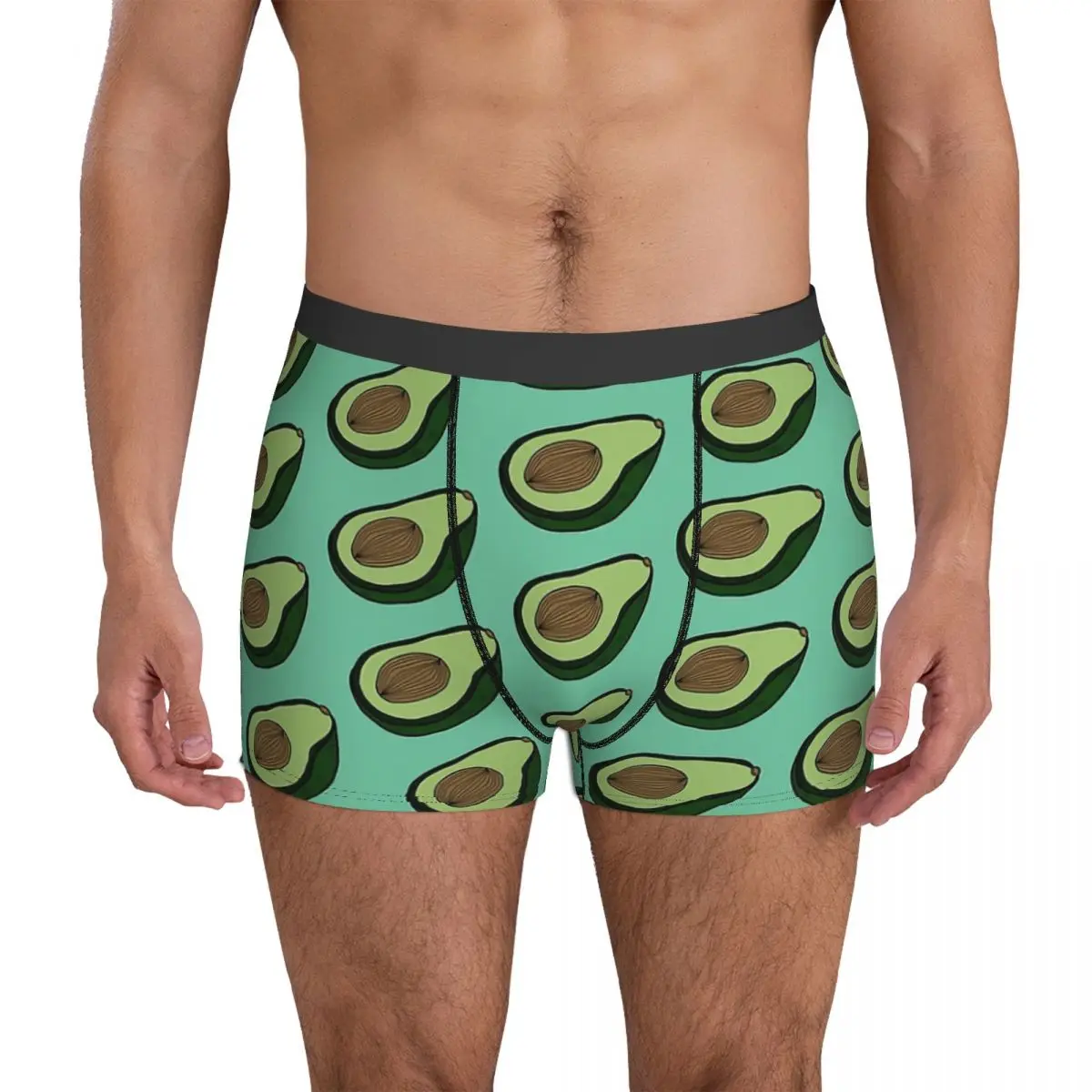 Avocado - SEAFOAM Underpants Breathbale Panties Male Underwear Print Shorts Boxer Briefs