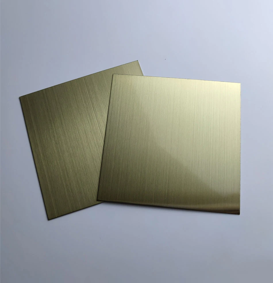 304Champagne Brushed Steel Plate, Champagne Brushed Brushed Steel Plate、 Stainless Steel Blank Metal Nameplate