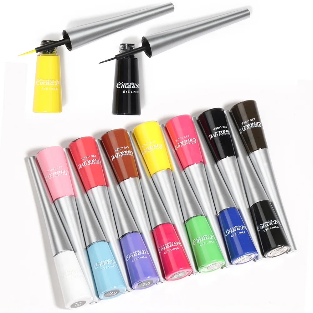 CmaaDU 14 Colors Long-lasting Liquid Eyeliner Set Bright color, Easy to Paint Waterproof smooth fast vivid matte eye makeup