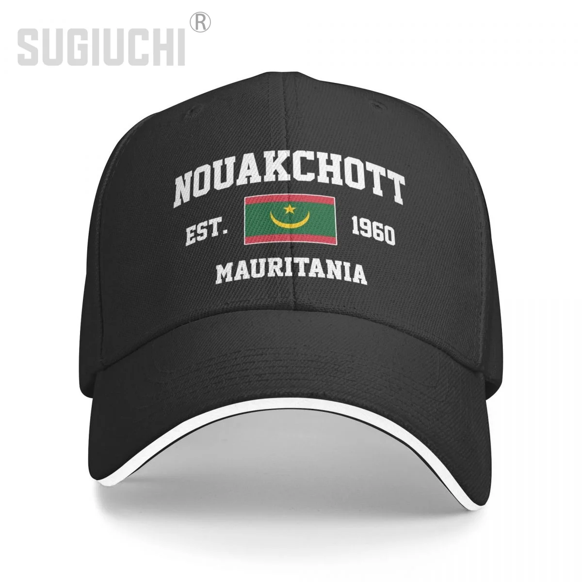 

Бейсболка Мавритания EST.1960 Nouakchott капитал мужчины женщины унисекс хип-хоп сэндвич кепки Кепка для гольфа с застежкой сзади Hat Рыбалка