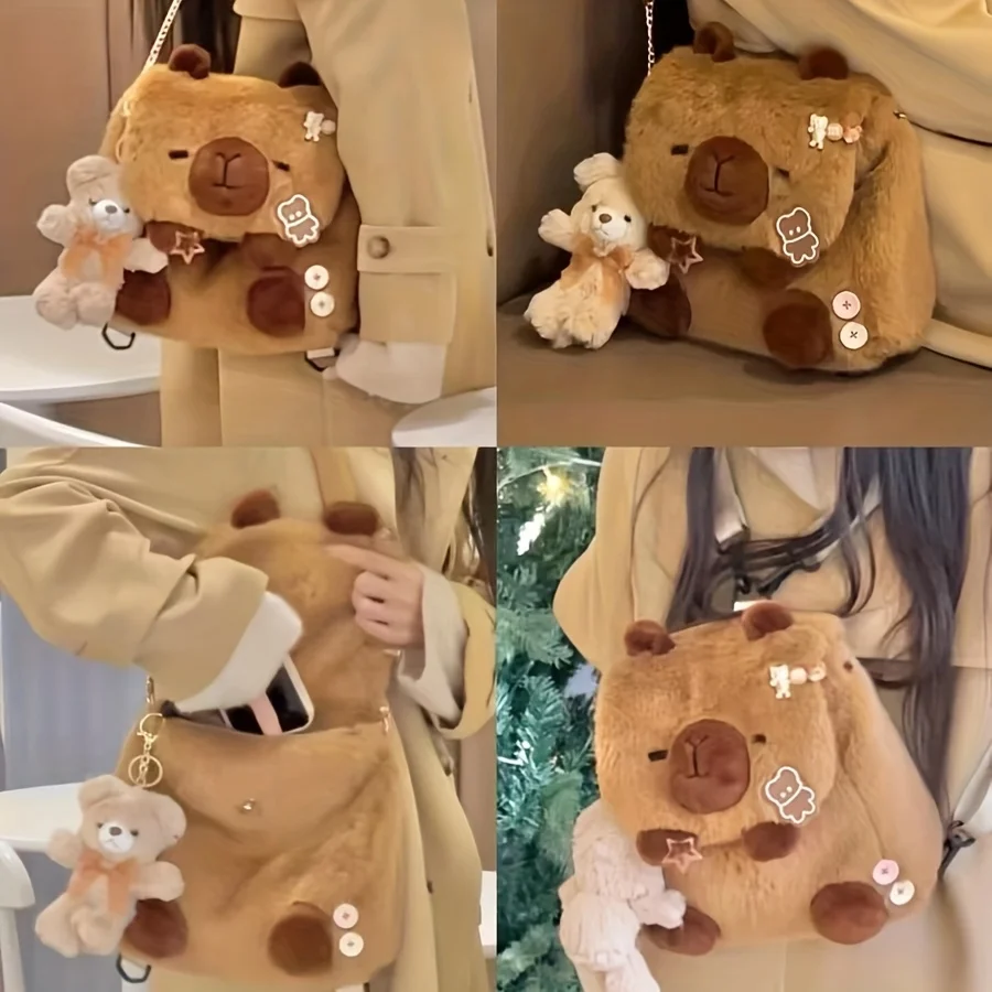 Simpatico mini zaino Capybara - Piccola borsa multiuso per donna, regalo di Halloween/Pasqua/Compleanno/Natale per donna