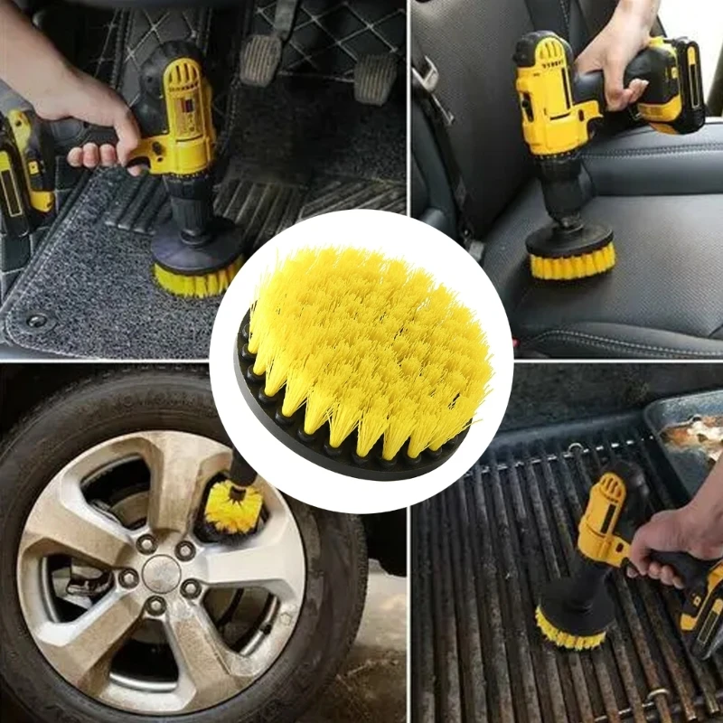 X37E Soft Plastic Drill Brush Attachment for Cleaning Carpet Leathers and Upholstery Sofa Wooden Furniture Bathrooms Tile