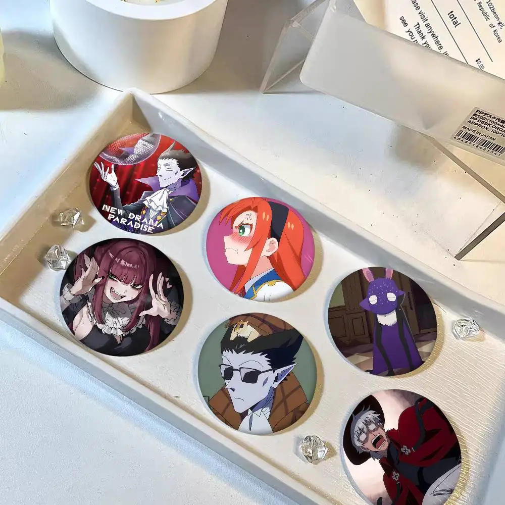 1pc The Vampire Dies In No Time Cartoon Style Badge Brooches On Backpack Decoration Round Enamel Pins For Accessorys