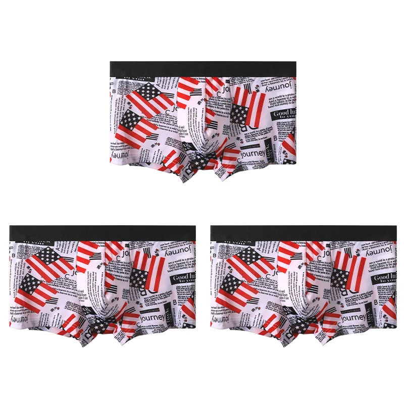 5PCS Men's underwear, men's briefs, ice silk soles, four-cornered cuffs, men's modal summer thin style, breathable