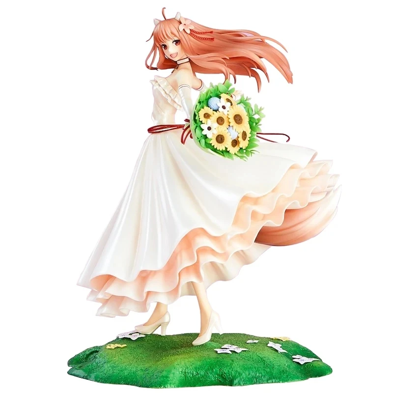 NEW 24cm Spice And Wolf Holo Marry Wedding Dress Action Figure Toys Doll Christmas Gift