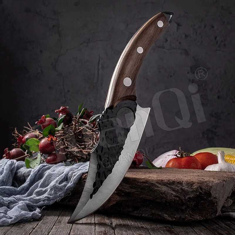 Stainless Steel Boning Knife Fishing Knife Meat Cleaver Butcher Knife Handmade Forged Kitchen Knife