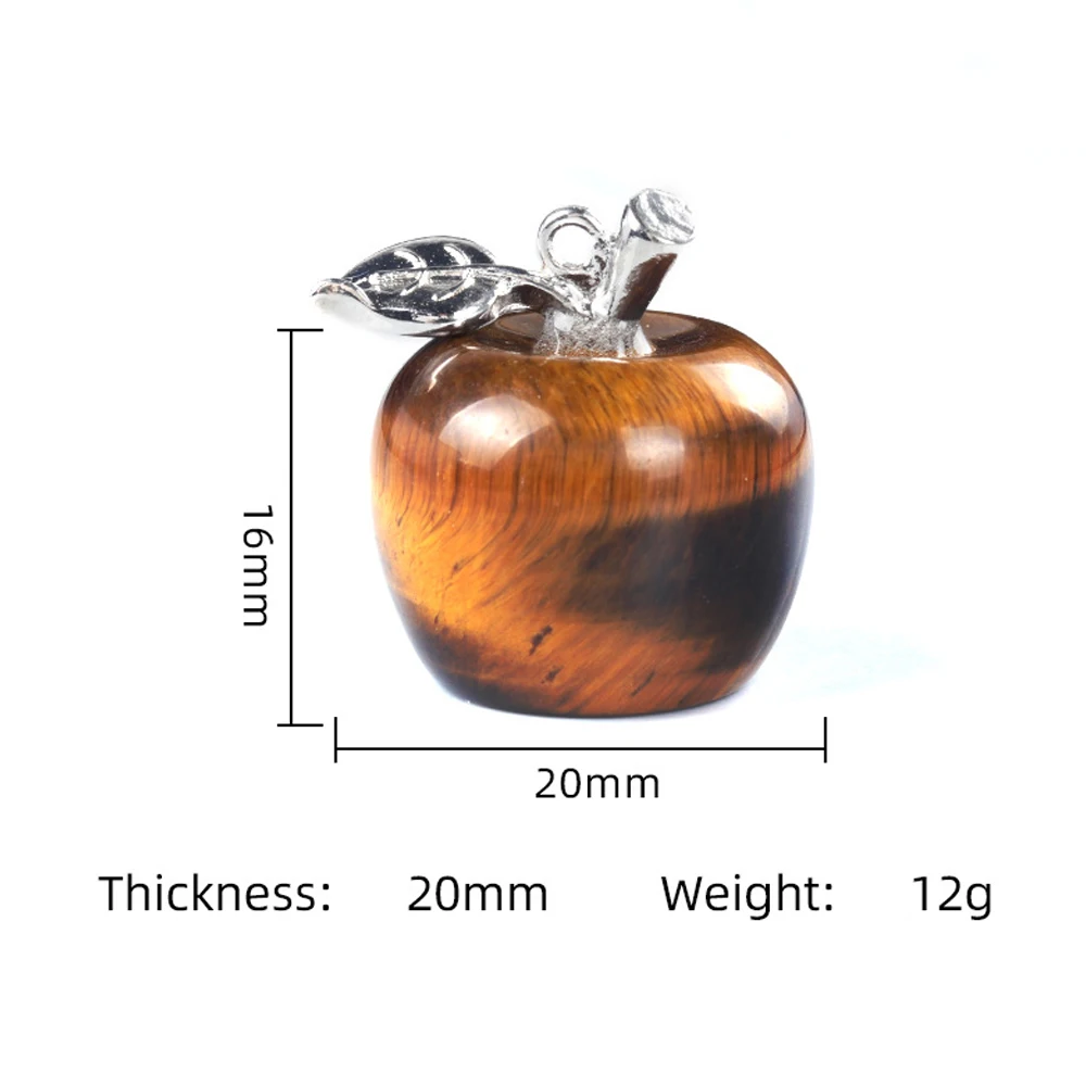 1pc Natural Stone Crystal Mini Apple Pendant Rose Quartz Charms for Jewelry Making Supplies DIY Necklace Earrings Accessories