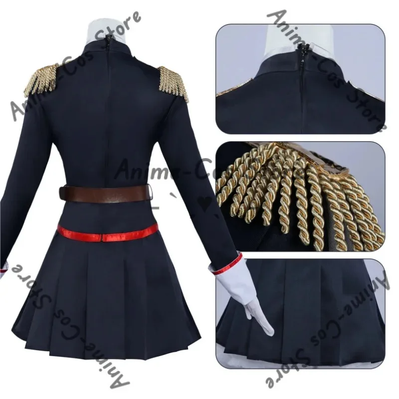Anime Mato Seihei Keine Slave Uzen Kyōka Kyoka Cosplay Kostüm Schwarz Kampf Uniform Rock Full Set Frauen Sexy Karneval Anzug anime