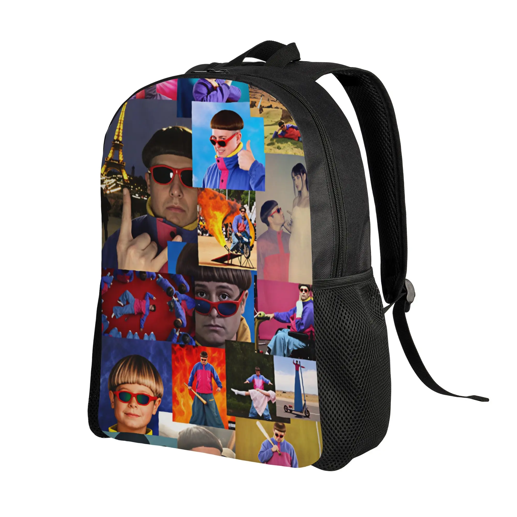 Oliver Tree Photo Montage Backpack  Stylish Backpacks Student Travel Soft High School Bags High Quality Rucksack
