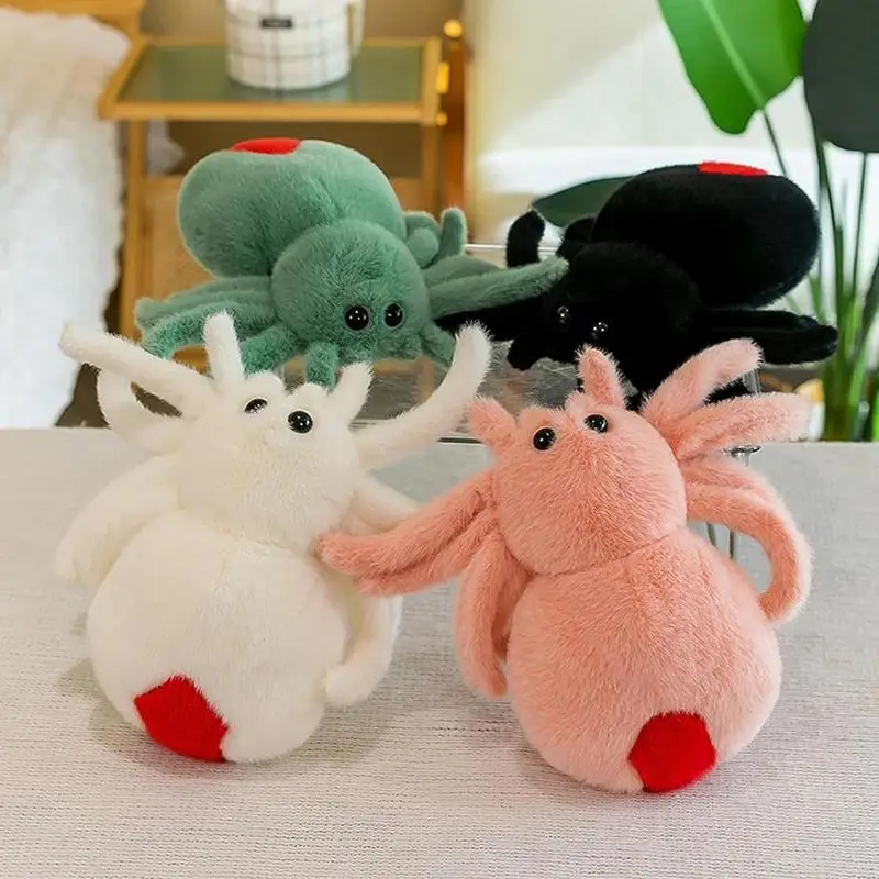 Aranha travesseiro de pelúcia para crianças boneca dos desenhos animados bicho de pelúcia brinquedo travesseiro PP algodão enchimento suprimentos de decoração para sala de estar