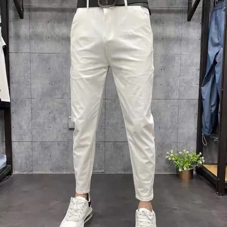 2024 Casual Cargo Pants Streetwear Men's Trousers Autumn Winter Fashion Slim Pants Youth Casual Pants British Style A158