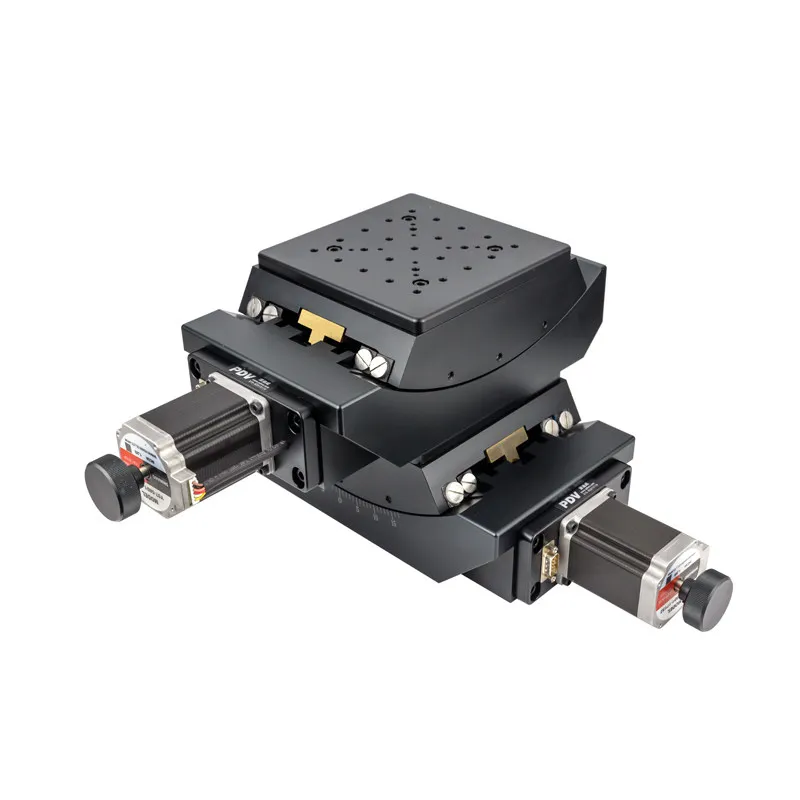 GD304 Motorized Goniometer Stage, ±15° Precision Angular Positioning Platform with Worm Gear Drive