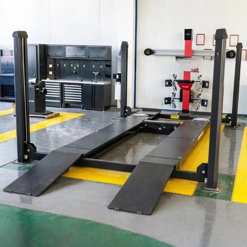 Loading large 4-pole car lift bridge 4 tons hydraulic garage underground four-column car lift