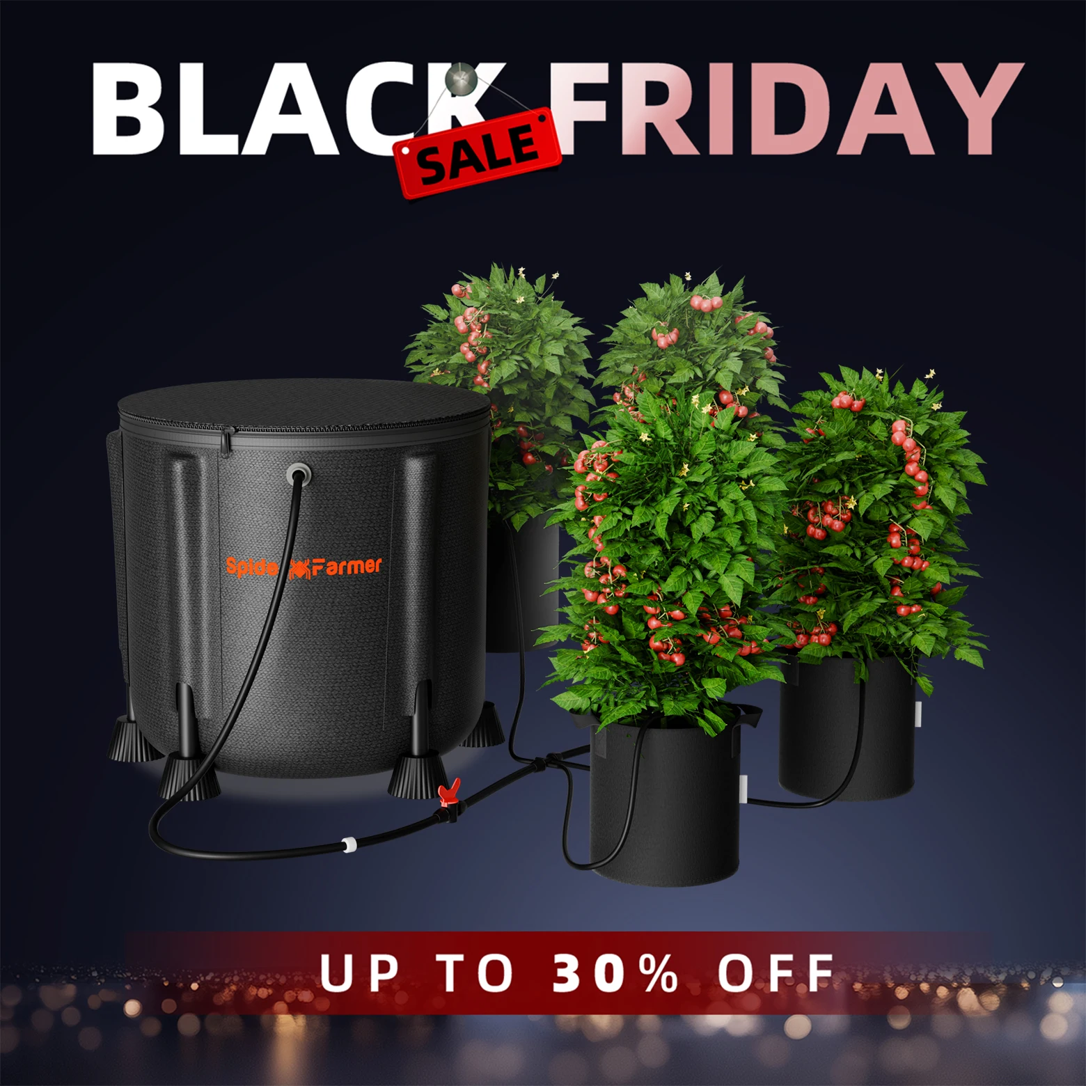 

Spider Farmer Automatic Drip Irrigation System for Plants Water Pump with 8 Drip Emitters