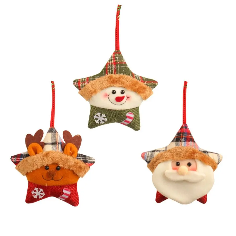 

Elk Christmas Santa Pendant Plush Santa Claus Snowman Christmas Tree Pendant Snowman Durable Xmas Tree Pendant New Year