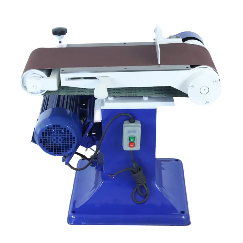 Desktop Manual Small Flat Metal Belt Sander Metal Deburring Polishing Machine  for Steel Iron