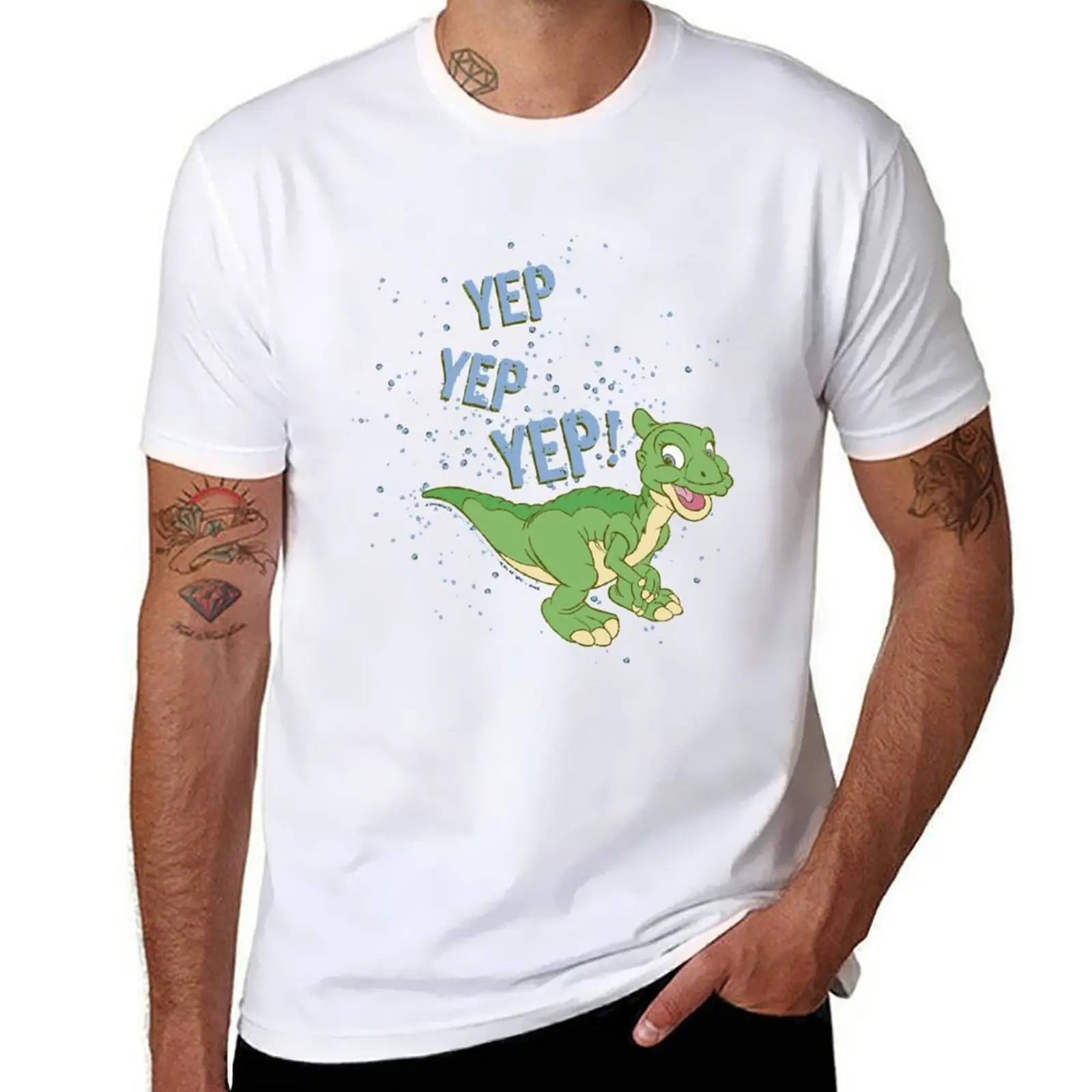 تي شيرت Endowed Beauty Dino Cera Good Land Before Time Ducky Yep Yep Sprinkle Retro Wave
