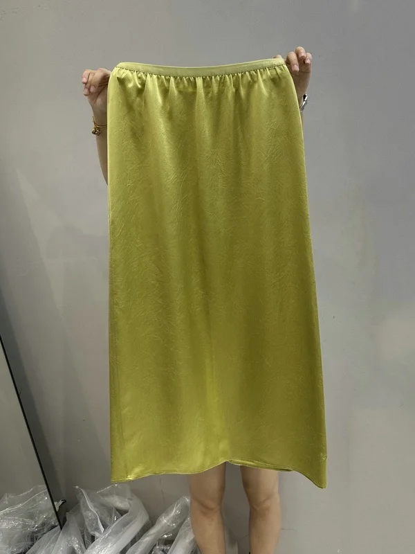 

Модная эластичная юбка А-силуэта с разрезом сзади, весенняя новинка, женская деловая повседневная юбка