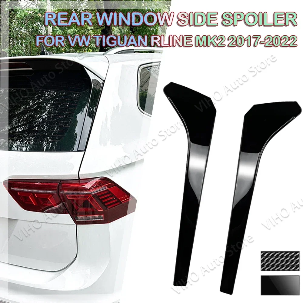 2Pcs For Volkswagen Tiguan MK2 Rline 2017 2018 2019 2020 2021 2022 2023+ Car Rear Window Side Spoiler Sticker Canard Splitter