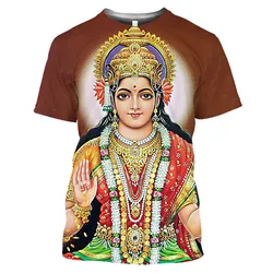 Summer New Hindu Lord God Shiva T-Shirts Brahma 3D Print Hinduism Vishnu Men Short Sleeve Believer Myth Cosplay Cool Tees Tops