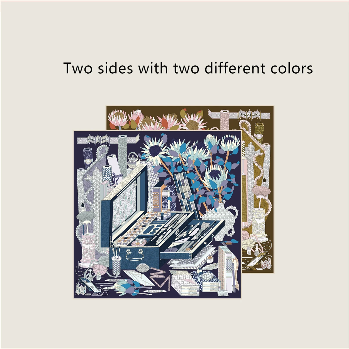 الفاخرة المصممين مزدوجة الوجهين وشاح المرأة ساحة عصابات الحرير حك مع حواف المدرفلة يدويا المرأة رئيس الأوشحة 53*53 سنتيمتر