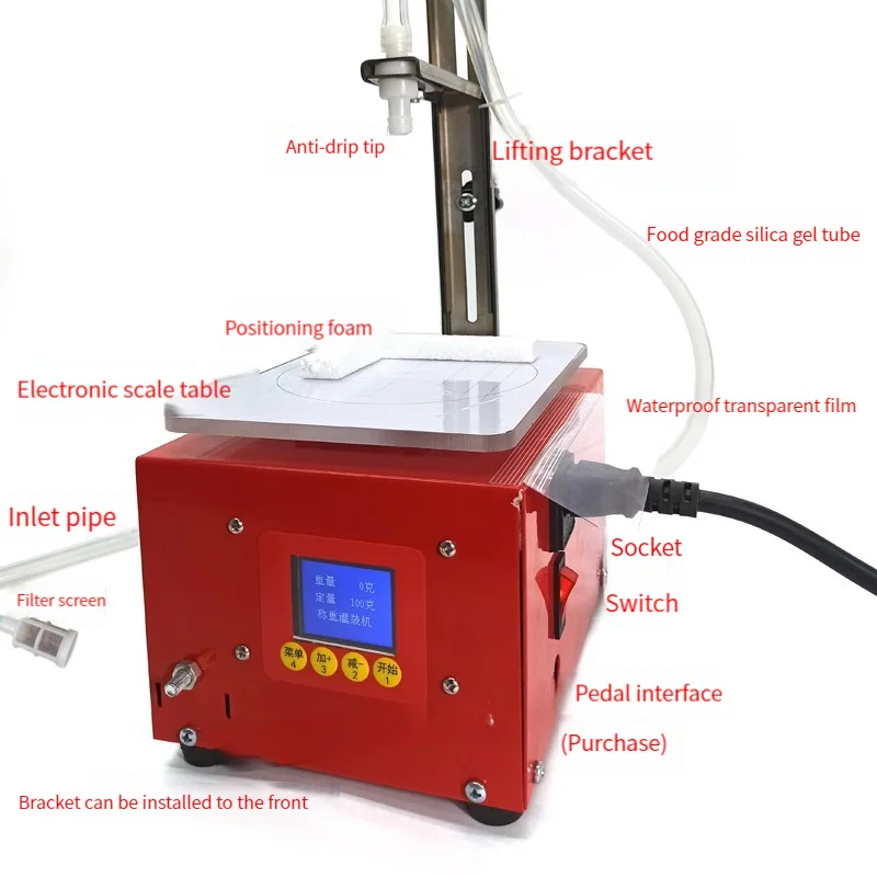 Automatic Viscous Liquid Paste Filler Machines Commercial Honey Filling Machine Gear Honey Pump 3.8L 5.5L