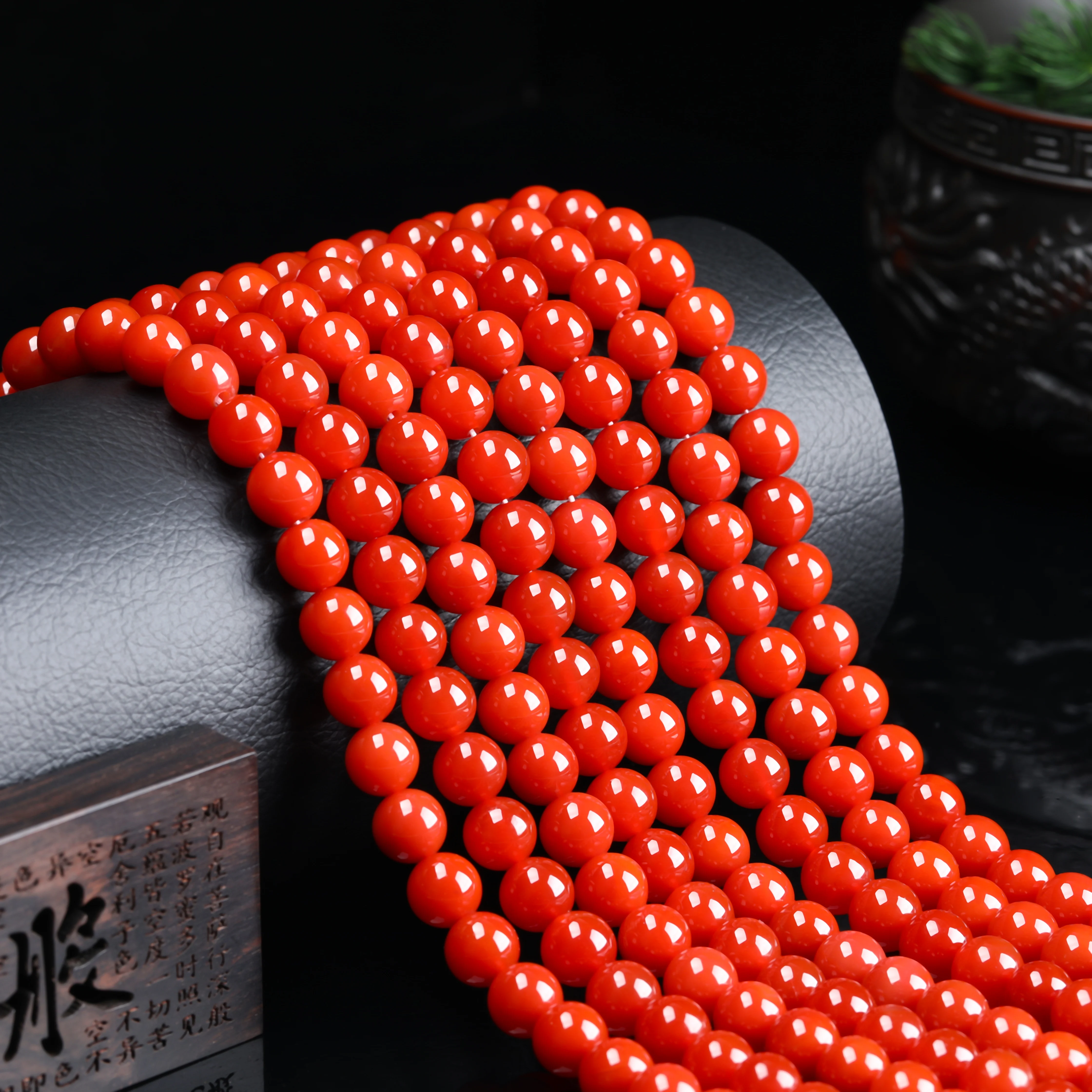 Natural Stone South Red Agate Beads Round Loose Spacer NanHong Agate Bead for Jewelry Making DIY Necklace Bracelet Accessory