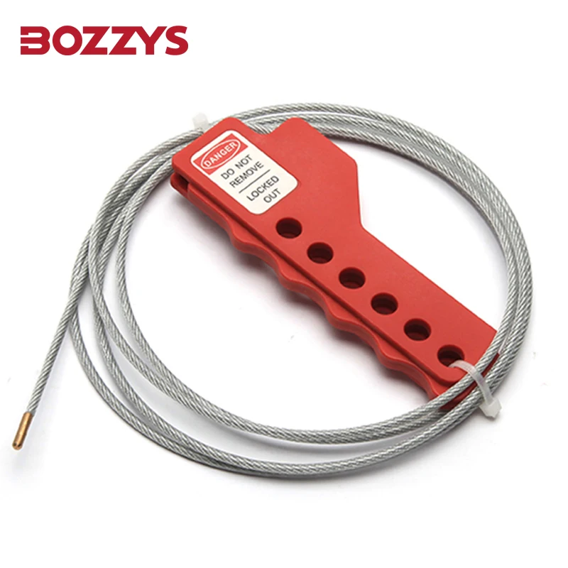 BOZZYS Squeezer Multipurpose Scissor Cable Lockout with Stainless Steel Cable or Isolation Cable for Industrial Lockout-tagout