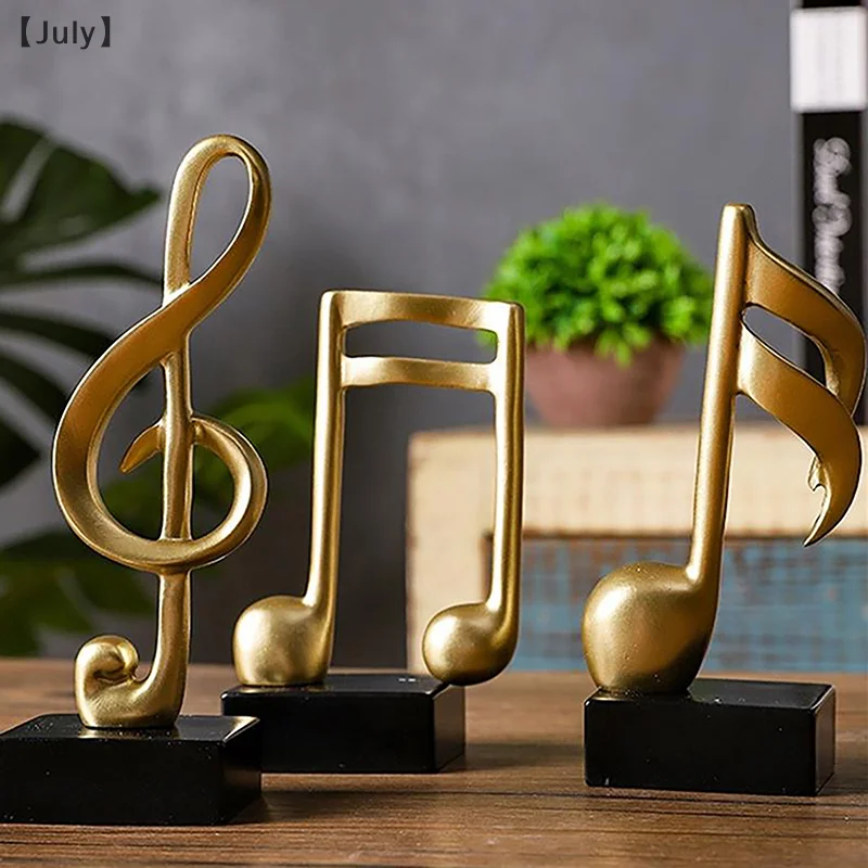 〔July〕 Musical Notes Model Advanced Ornaments Wine Cooler TV Cabinet Living Room Home Desk Fashion Decoration Resin Crafts Gifts