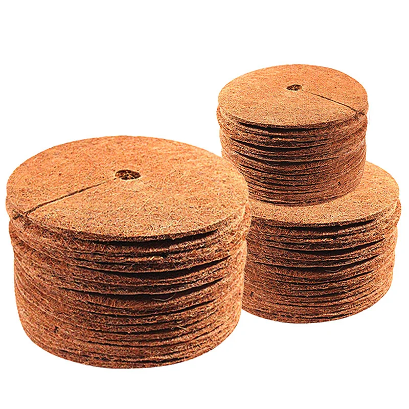 30/40/cm Round Tree Protect Mats Natural Coconut Fiber Mulch Mat Flower Pot Plant Pad Weed Control Warm Cushion Garden Tools