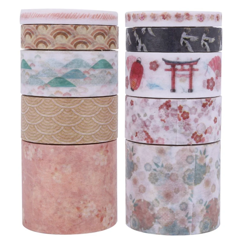 20Pcs Decorative Kawaii Washi Tape Set Japanese Paper Stickers Japanese Stationery Scrapbooking Supply H