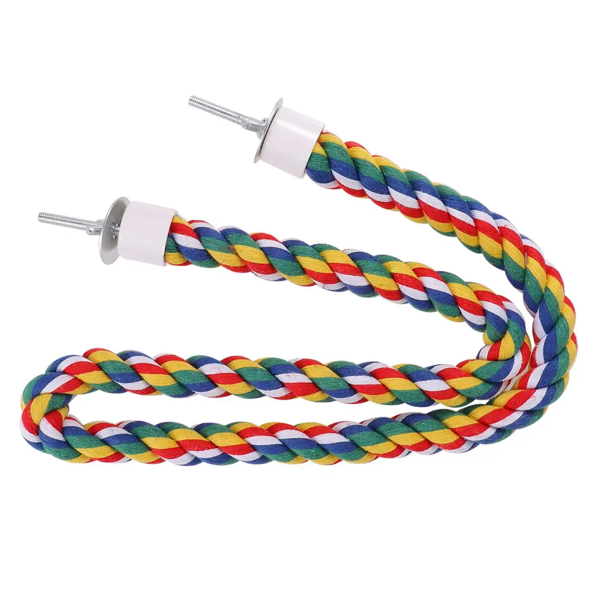 

Bird Toys Parrot Chewing Toy Cotton Rope Perch Standing Station Climbing Rope Bright Color Stress Relief Pet Accessories