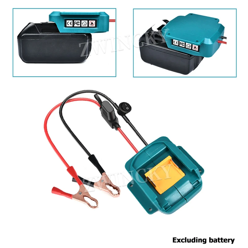 Igniter Jump Starter for Makita 18V Lithium Battery Car Booster Cable with 30A Fuse Switch Adapter Emergency Power Kit Converter